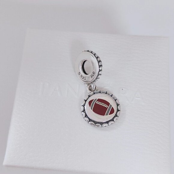Pandora Football Dangle Charm, Mixed Enamel S925 Sliver Charm Bracelete Pendant - Picture 5 of 8